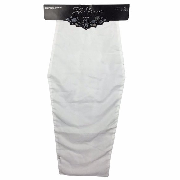 NORDSTROM COTERIE STUDIO HALLOWEEN SKELETON TABLE RUNNER 16” X 37” NWT - Picture 2 of 2